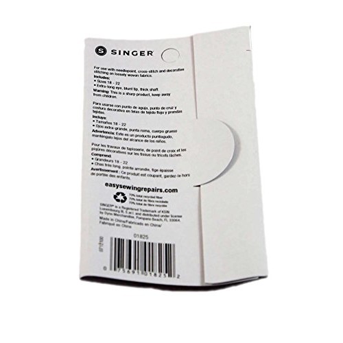 Singer Large Eye Hand Needles, Sizes 18-22, 3-Pack 36 Needles in ...