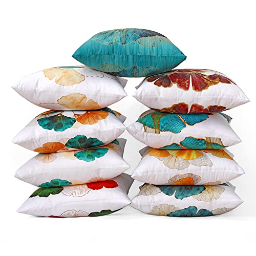 SINOBJ Set of 9,Throw Pillow Covers 20x20 Square,Soft Two Sides Pr...