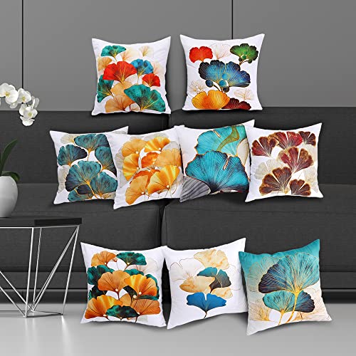 SINOBJ Set of 9,Throw Pillow Covers 20x20 Square,Soft Two Sides Pr...