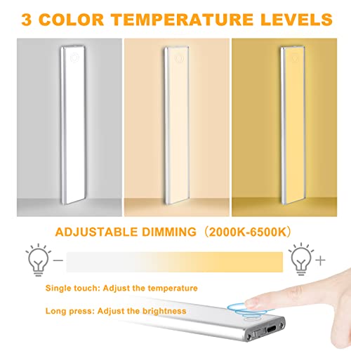 88LED 1500mAh Rechargeable Under Cabinet Lights Wireless,Full-Scre...