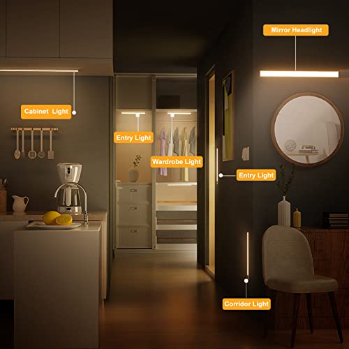 88LED 1500mAh Rechargeable Under Cabinet Lights Wireless,Full-Scre...