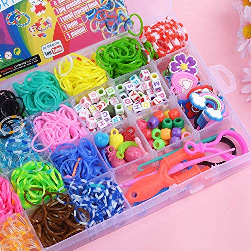Colorful Rubber Bands for Bracelet Making Kit, Over 2000 Loom Band...