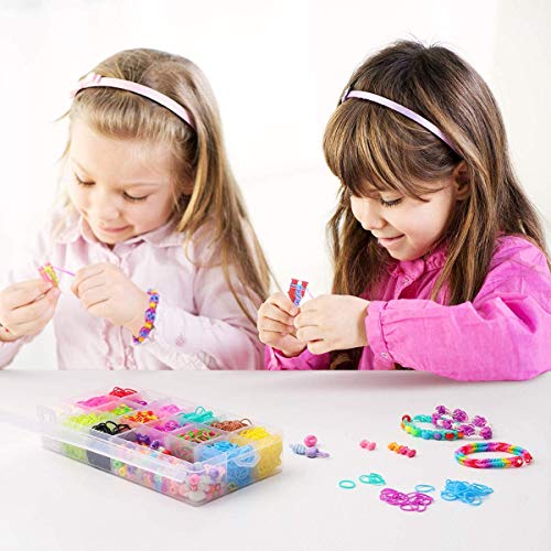 Colorful Rubber Bands for Bracelet Making Kit, Over 2000 Loom Band...