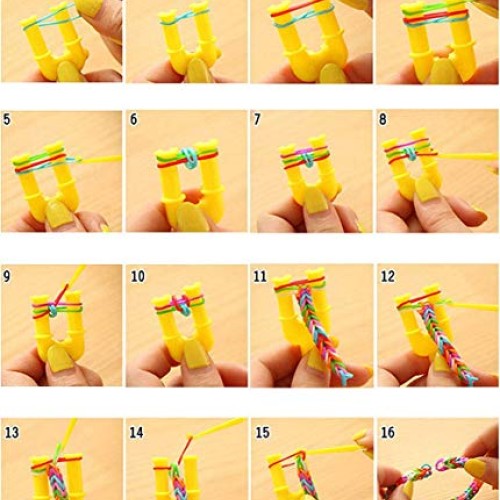 Colorful Rubber Bands for Bracelet Making Kit, Over 2000 Loom Band...