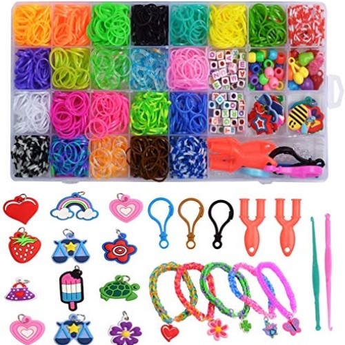 Colorful Rubber Bands for Bracelet Making Kit, Over 2000 Loom Band...