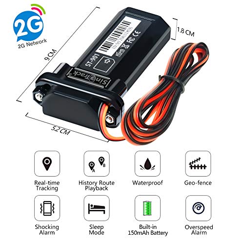SINOTRACK Vehicle Car GPS Tracker, Anti Lost Alarm Locator Mini Po...