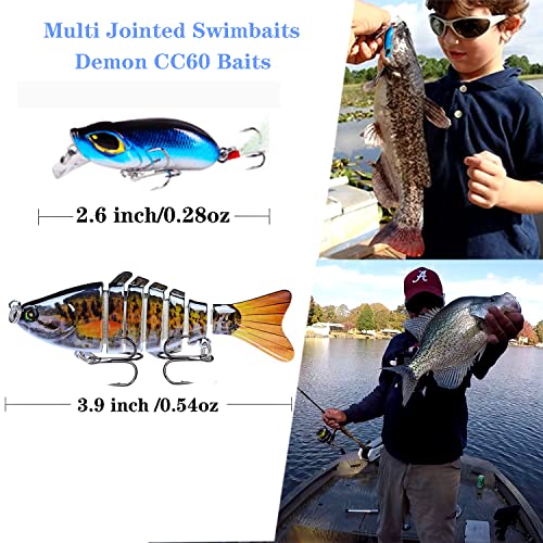 Sinrier Fishing Lures Kit for Freshwater Bait Tackle Kit for Fly F...