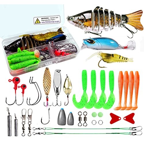 Sinrier Fishing Lures Kit for Freshwater Bait Tackle Kit for Fly F...