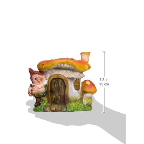 SINTECHNO SNF91185-1 Cute Gnome with Mushroom House Flower Pot Pla...