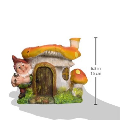 SINTECHNO SNF91185-1 Cute Gnome with Mushroom House Flower Pot Pla...