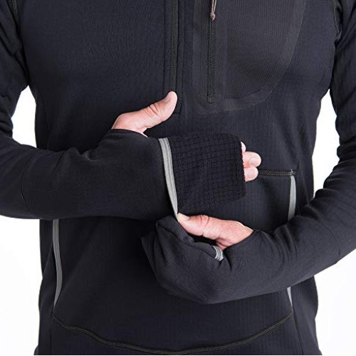 SITKA Mens Comfort Stretch Fleece Fanatic Hoody, Sitka Black, XL