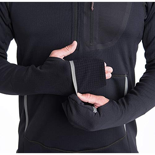 SITKA Mens Comfort Stretch Fleece Fanatic Hoody, Sitka Black, XL