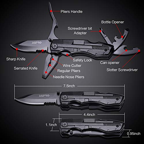 Multitool upgrade pocket knife,Multifunctional Multi Tool,Tactical...