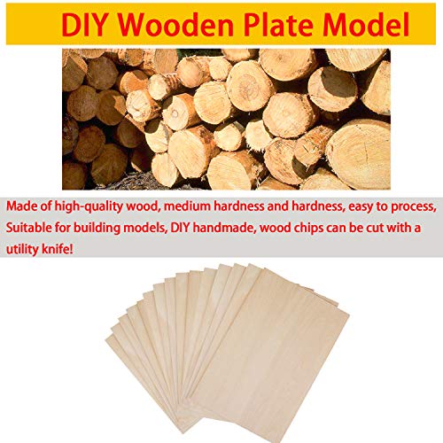 Balsa Wood Sheets, 15 Pack Natural Unfinished Wood DIY Wood Board ...