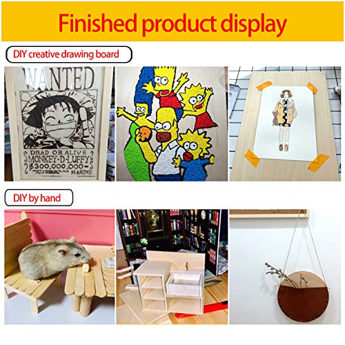 Balsa Wood Sheets, 15 Pack Natural Unfinished Wood DIY Wood Board ...