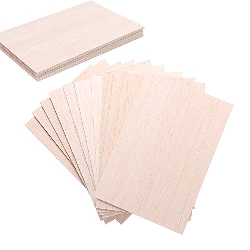 Balsa Wood Sheets, 15 Pack Natural Unfinished Wood DIY Wood Board ...