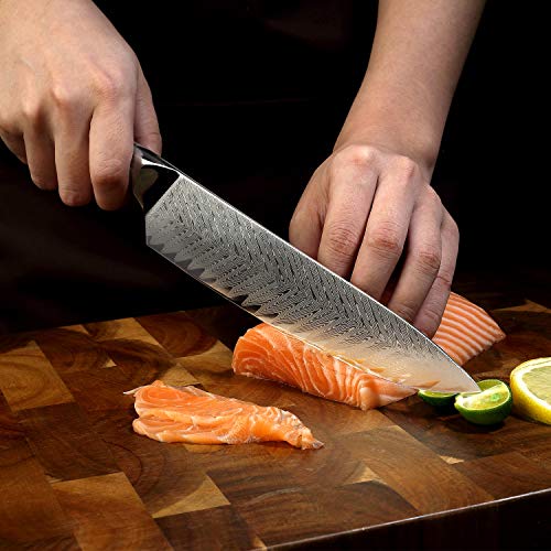 SIXILANG Damascus Kitchen Knife Set 3 Piece, 67 Layer Handmade Jap...