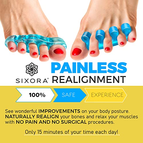 Sixora Premium Gel Toe Separators for Overlapping Toes, Toe Straig...