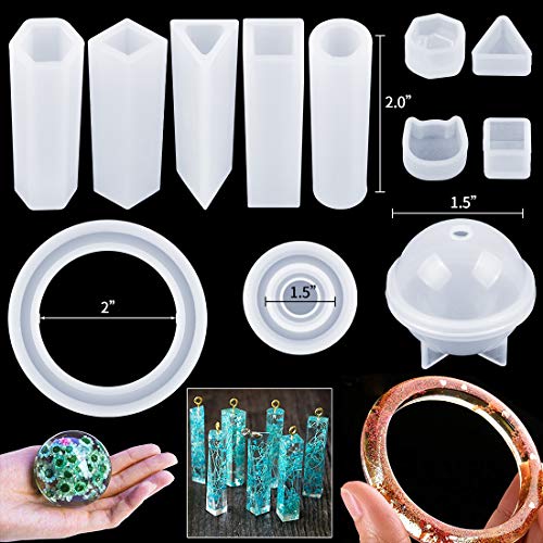 SJ 83 Pieces Resin Casting Molds and Tools Set with A Black Storag...
