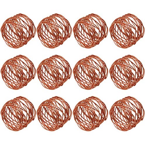 SKAVIJ Metal Mesh Napkin Rings Set for Dining Table Decoration Di...
