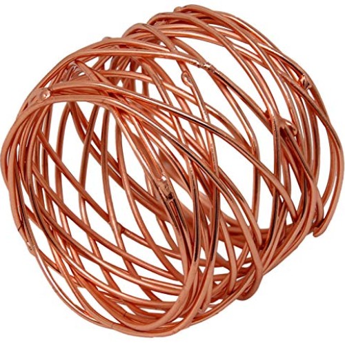SKAVIJ Metal Mesh Napkin Rings Set for Dining Table Decoration Di...