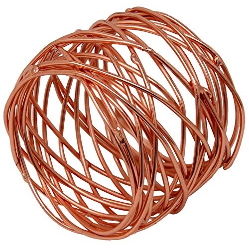 SKAVIJ Metal Mesh Napkin Rings Set for Dining Table Decoration Di...