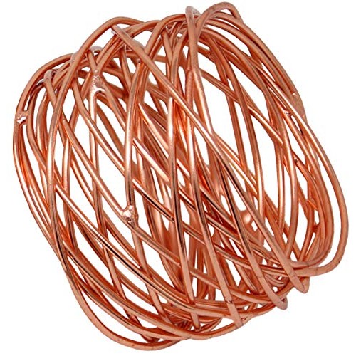 SKAVIJ Metal Mesh Napkin Rings Set for Dining Table Decoration Di...
