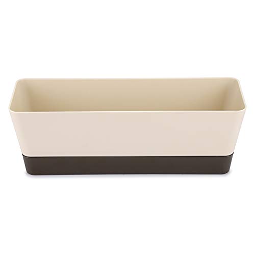 Skelang 12 Inch Plastic Rectangular Plant Pot, Watering Plant Cont...