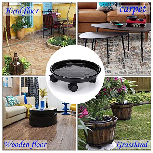 Skelang Pack of 2 Plant Pallet Caddy Plant Stand Plant Pot with Lo...
