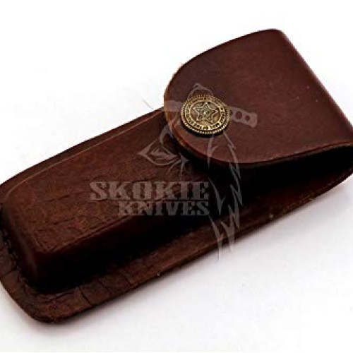 Skokie Knives Custom Hand Made Damascus Steel Hunting Folding Knif...