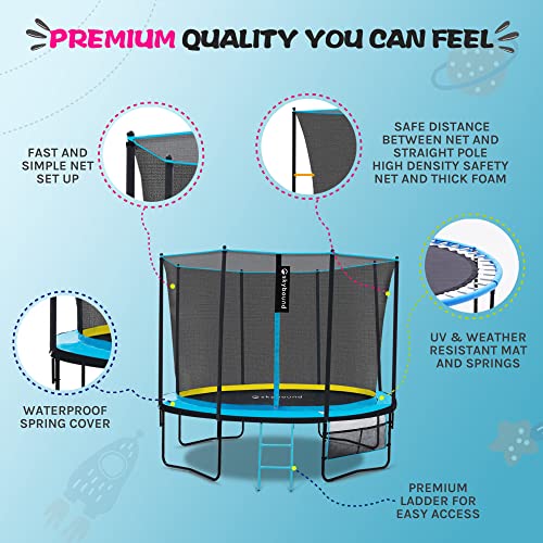 SkyBound Trampoline 10FT Trampoline for Kids and Adults - ASTM App...