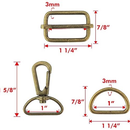 60Pcs Keychain Bulk with Key Chain Swivel Hook D Rings and Slide B...