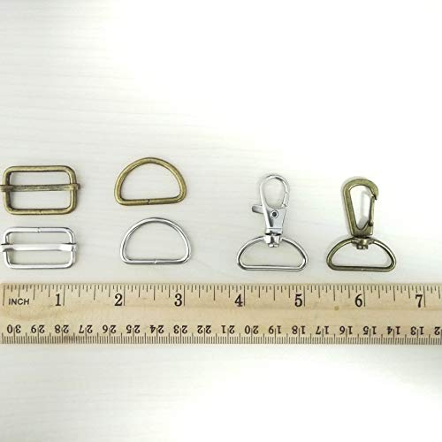 60Pcs Keychain Bulk with Key Chain Swivel Hook D Rings and Slide B...
