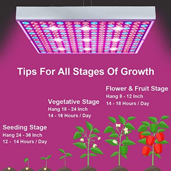 LED Grow Light, Plant Grow Lights for Indoor Plants Full Spectrum ...