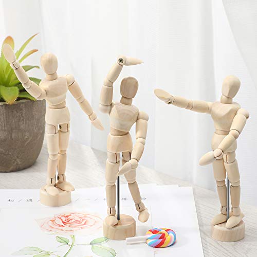 6 Sets Air Plant Holder Wooden Jointed Mannequin Tabletop Flexible...