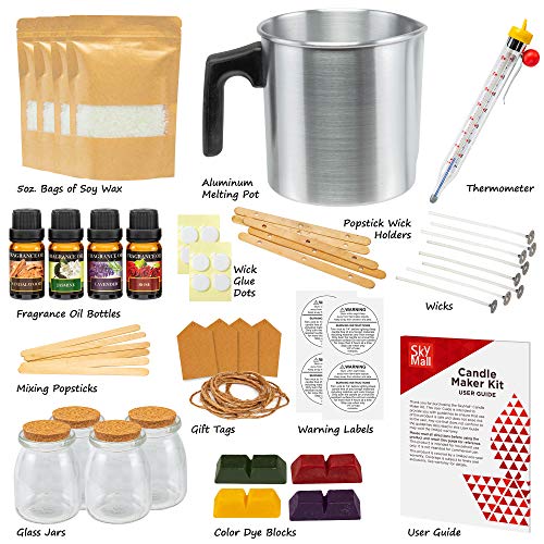 SkyMall Candle Making Kit, DIY Set for Making Candles, Includes Me...