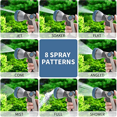 Skytree Hose Nozzle Garden, Metal Spray Nozzle High Pressure, 8 Pa...