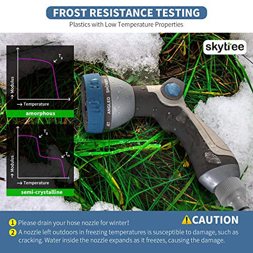 Skytree Hose Nozzle Garden, Metal Spray Nozzle High Pressure, 8 Pa...