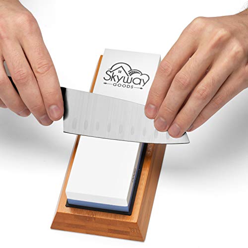 Skyway Goods Knife Sharpening Stone, 2 Side Sharpening Whetstone 1...