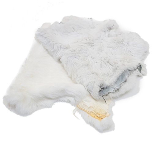 Springfield Leather Company Natural White Craft Grade Rabbit Fur Pelt