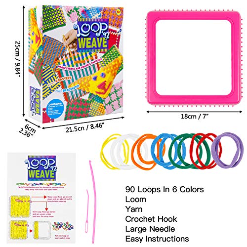 Potholders Weaving Loom Kit Arts and DIY Loops Weaving Crafts Kit ...