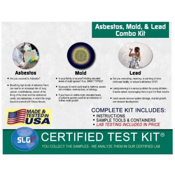 Schneider Labs Asbestos, Lead, and Mold Combo Test Kit 5 Bus. Days