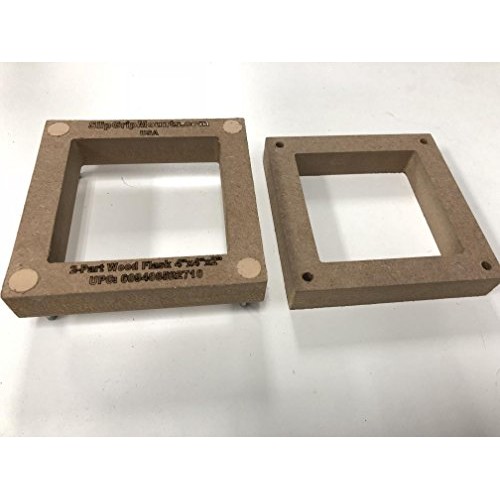 2-Part Foundry Wood Flask Mold for Sand Casting Jewelry Or Craft M...