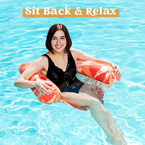 Sloosh 3 Pack 4-in-1 Inflatable Pool Floats Hammock, Water Hammock...