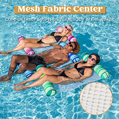 Sloosh 3 Pack Inflatable Pool Float Hammock, Water Hammock Lounges...