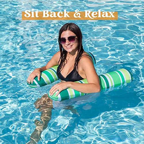 Sloosh 3 Pack Inflatable Pool Float Hammock, Water Hammock Lounges...