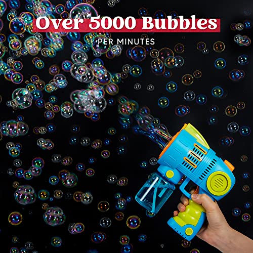 Sloosh Bubble Gun Machine with Bubble Refill Solution, 5000+ Bubbl...