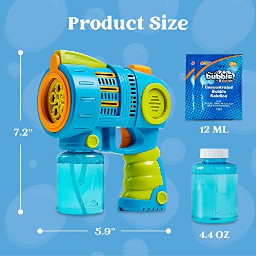 Sloosh Bubble Gun Machine with Bubble Refill Solution, 5000+ Bubbl...