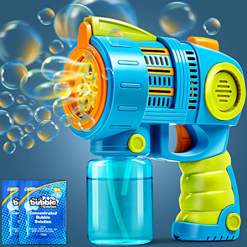 Sloosh Bubble Gun Machine with Bubble Refill Solution, 5000+ Bubbl...