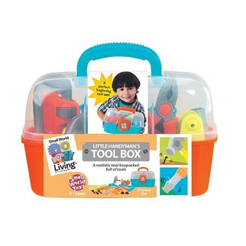 Small World Toys Living - Little Handymans Tool Box 17 Pc. Playset